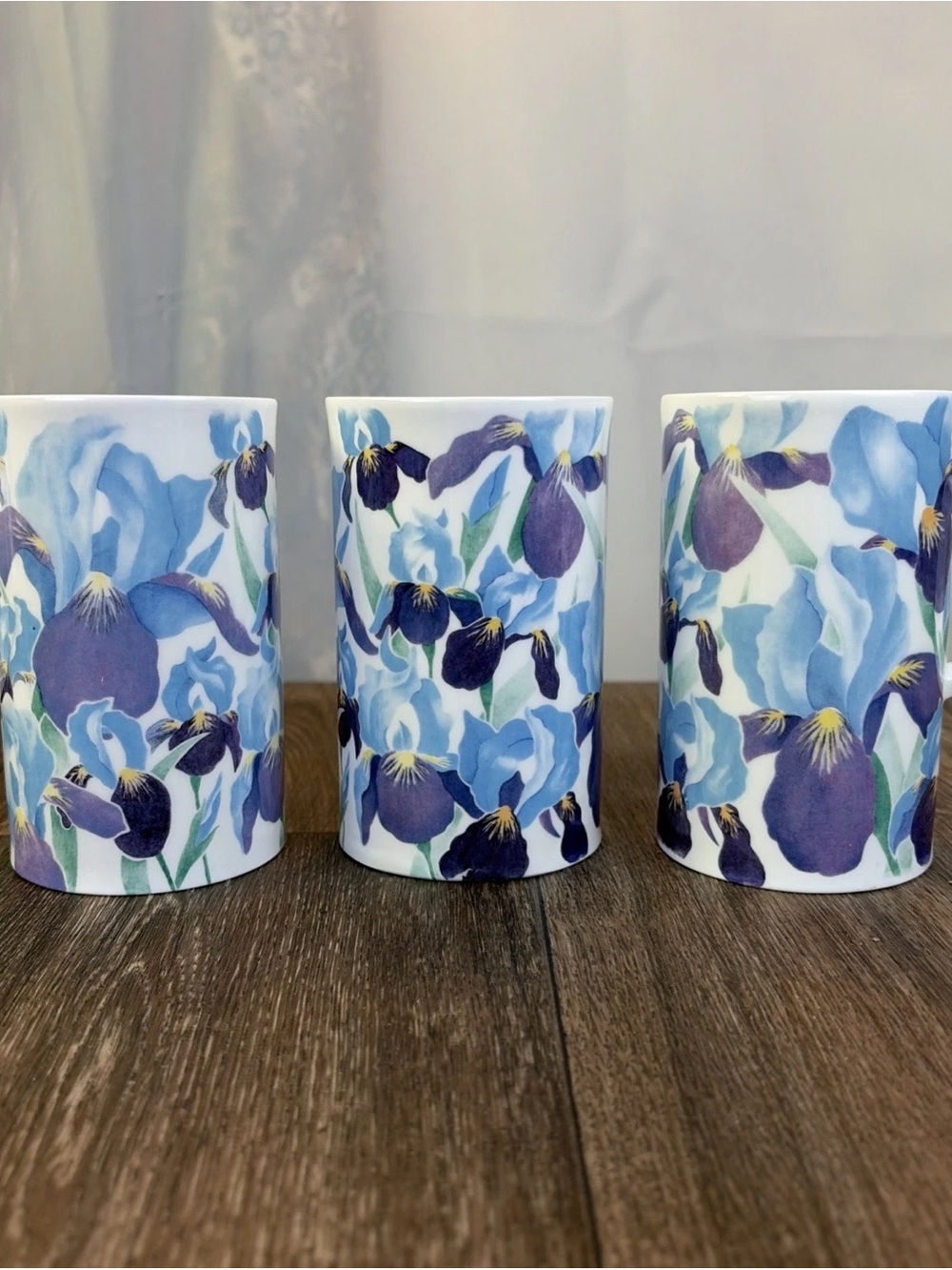 Set of 3 Dunoon Fine Bone China "Tuscany" Floral Mugs England Caroline Bessey